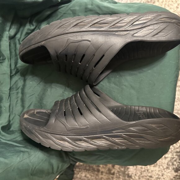 Men's Hoka Ora Recovery Slide Sandal Black Size 13 - Picture 4 of 7